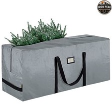Christmas Tree Storage Bag 7.5 Ft Gray 50x16x20 in PE Zipper Tote