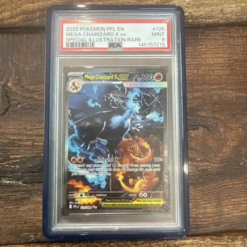 Pokémon Mega Charizard X Ex 125/094 Phantasmal Flames Rare Holo PSA 9