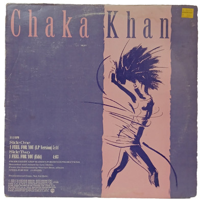 Chaka Khan - I Feel For You - Used Promo 33RPM 12'' Single - US 1984 WB  VG+ / VG