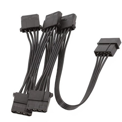Big 4Pin Power Cable IDE Power 1 to 5 Splitter Extension Cable Data Transmission