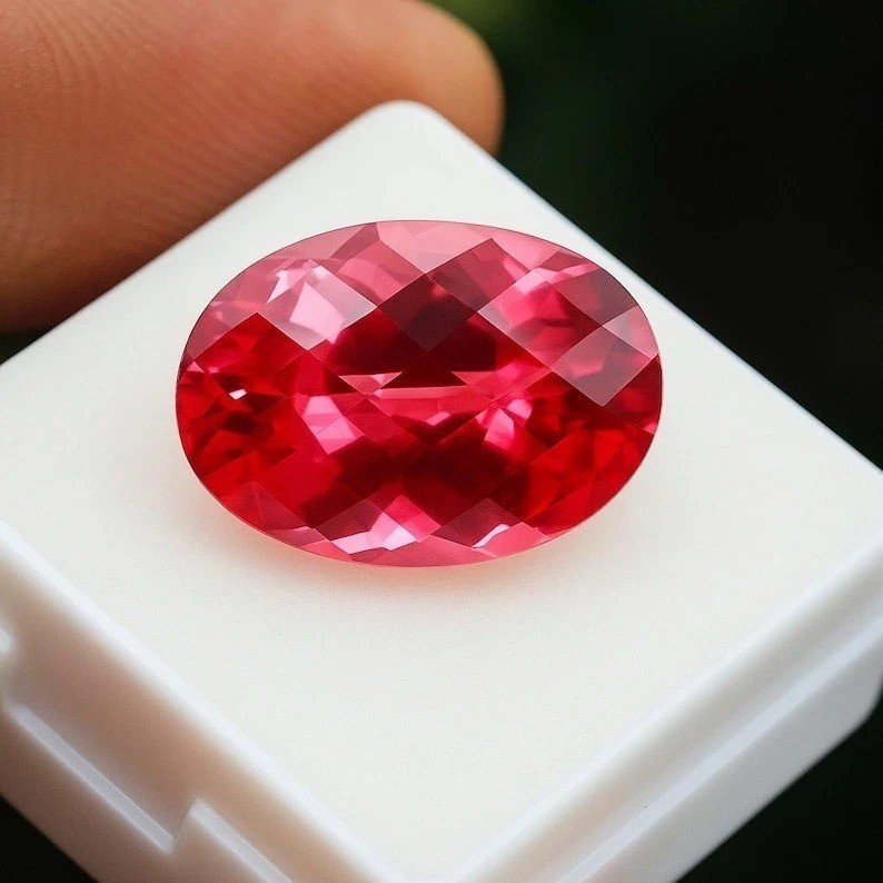 10 Ct AAA Natural Flawless Ceylon Padparadscha Sapphire Oval Cut Loose Gemstone