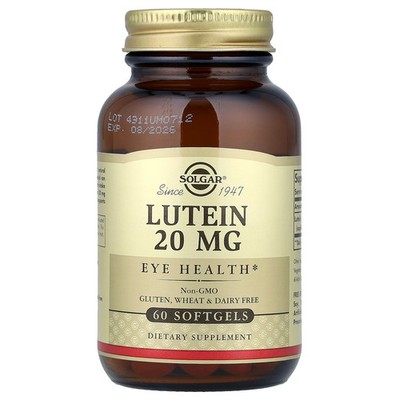 Lutein, 20 mg, 60 Softgels