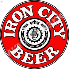 Iron City Beer Round Metal Sign 2 Sizes To Choose From