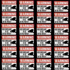 Waterproof Home Security Camera Warning Sticker Signs Burglar Alarm In Use CCTV