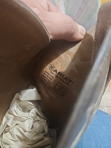 ARIAT HERITAGE OILED BROWN LEATHER ROUND TOE COWBOY WORK BOOTS #34725 MEN'S 8.5D - Picture 7 of 7