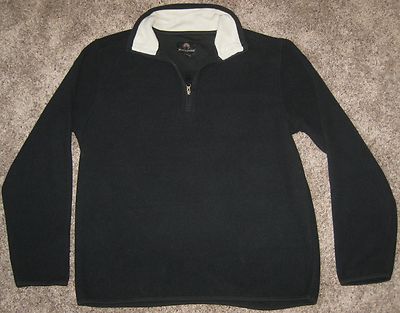 NEW WEATHERPROOF 1/2 Zip Fleece Jacket MENS MEDIUM M MD BLACK $55.00 NWT TOP 