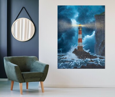3D Leuchtturm Regen M73 Wandaufkleber Wandtattoo Tapeten Wandbild Vincent Ava