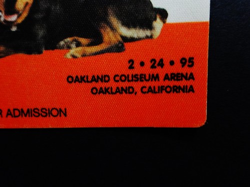 Grateful Dead Backstage Pass Oakland California 2/24/95 2/24/1995 Rottweiler Dog - Picture 11 of 12