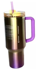 NEW AUTHENTIC Starbucks X Stanley Sunset Gradient GOLD PINK OMBRÉ 40 oz Tumbler