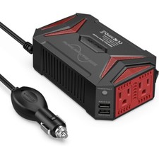 New BESTEK 300 Watt Pure Sine Wave Power Inverter Car Adapter