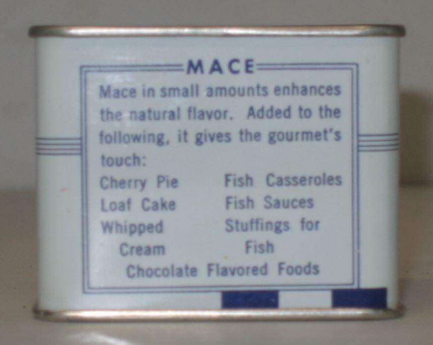 Vintage French's Ground Mace 1 oz Spice Tin can R.T.French Co Rochester