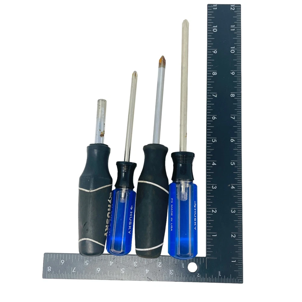 4 pcs Husky P2 P3 Screwdrivers Socket Screwdrivers Hand Tool Set Made in USA - Image 2 of 4