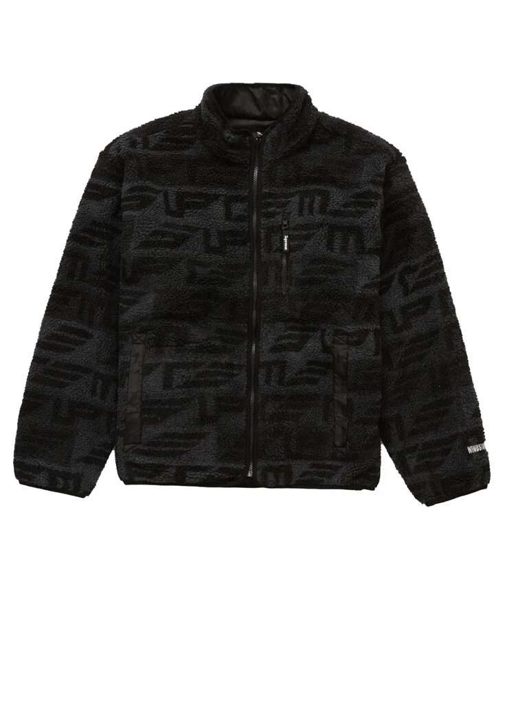 Veste polaire réversible WINDSTOPPER Supreme Geo FW22 noire taille XL