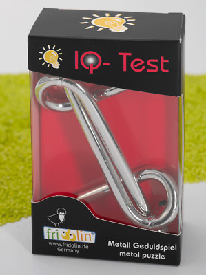 Fridolin IQ Test Geduldspiel aus Metall - Gebogene Stifte