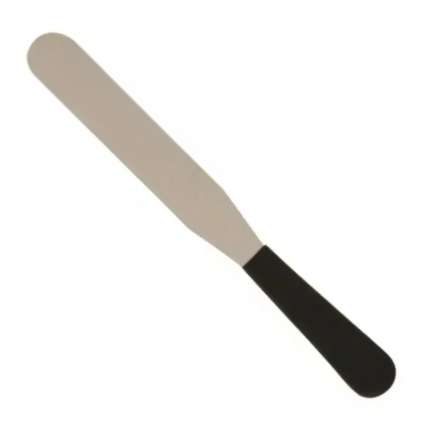 Flexible Spatula Stainless Steel Black Handle Palette Genware 8 inch - Image 3 of 4