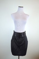 Alice & Olivia Black Pinstripe Pleated Skirt With Belt 6 Alice & Olivia Black Pinstripe Pleated Skirt With Belt 6