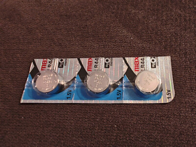 Maxell AG13 LR44 A76 357 Alkaline Button Cell Battery - 3 Pack New in Package