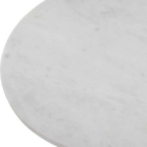 MIDSUMMER CAST ALUMINUM AGED FINISH TRAVERTINE TOP END ACCENT TABLE 50026 - Picture 3 of 3