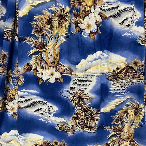 Hilo Hattie Maxi Dress Womens Medium Pockets Tropical Hawaiian Luau Ukelele Vtg - Picture 6 of 13