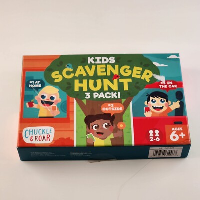 Chuckle Roar Scavenger Hunt Game 3 Pack Home Outside Car Complete Age 6 Plus