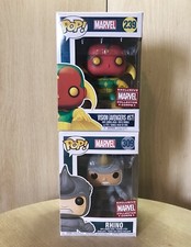 Marvel Collector Corps Funko Pop! Vinyls Exclusive Set of 2 Pops~Vision & Rhino