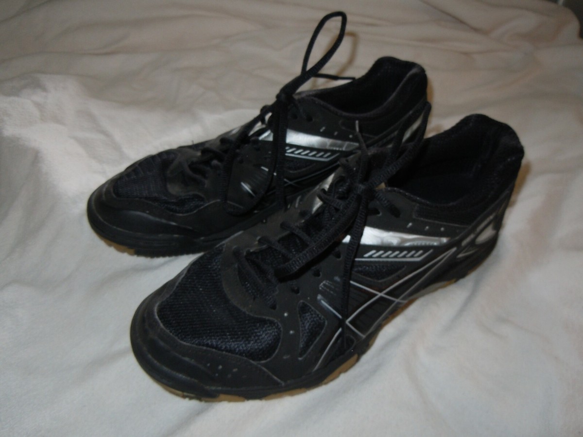 Asics Gel 1150V Volleyball SHOES Black Silver B457Y Women's Size