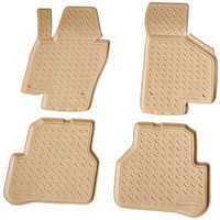 3D Gummi Fussmatten FüR VW Passat 3C B6 | BJ 2005 - 2010 | Beige Mit Rand