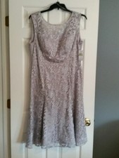 ALEX EVENINGS Cocktail/Evening Dress, Sz. 14, Mid Length NWT, MSRP 239