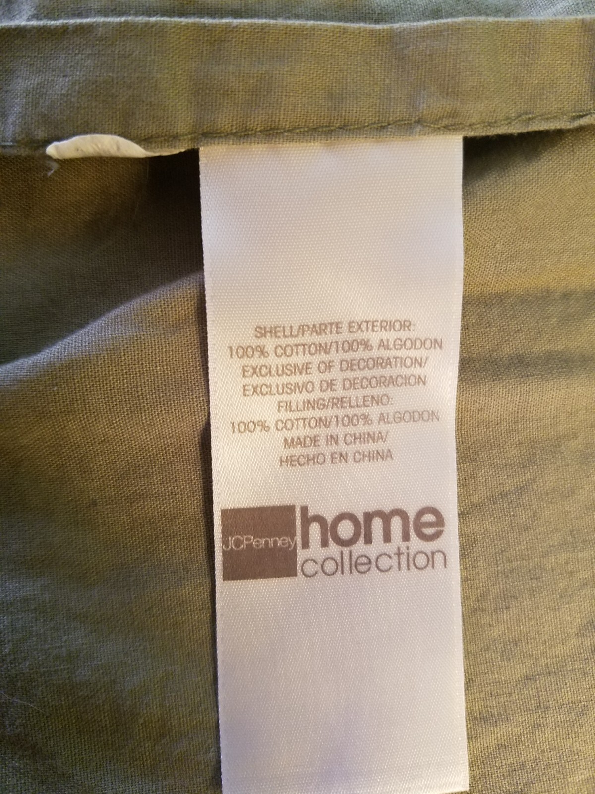 JC Penney Home Collection Quilted Pillow Shams King Set of 2 Green Red