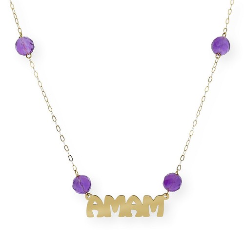 Colgante de amatistas y oro amarillo 18 kt. Complementos de mujer - Imagen 5 de 6