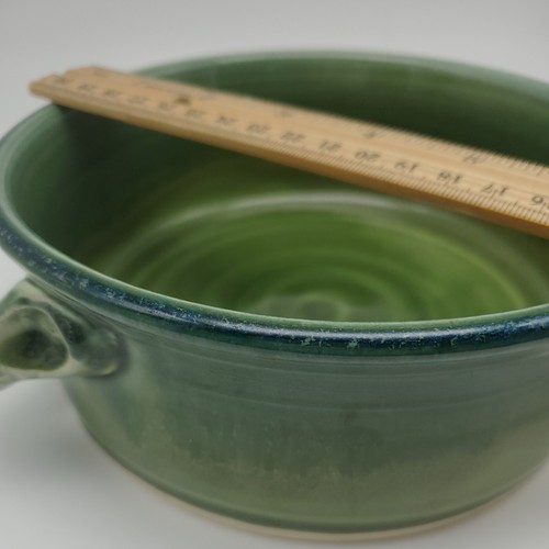 Wheel Thrown Ceramic Baker Brie Camembert Cheese Pottery Signed Studio Bowl - Picture 5 of 7