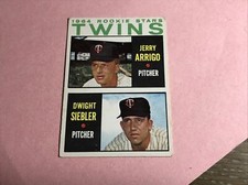 1964 Twins Rookie Stars Jerry Arrigo & Dwight Siebler 1964 Topps Baseball #516