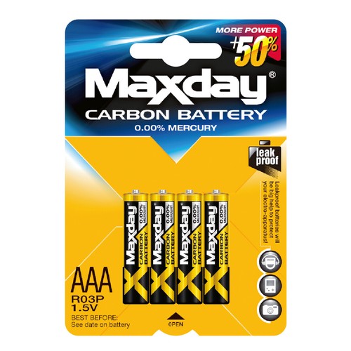 12/20x Maxday Zinc-Carbon AAA Batteries Battery Bulk 1.5V More Power Leak Proof - Picture 3 of 5