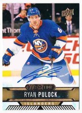 2017-18 UD OVERTIME AUTOGRAPH RYAN PULOCK AUTO NEW YORK ISLANDERS #152