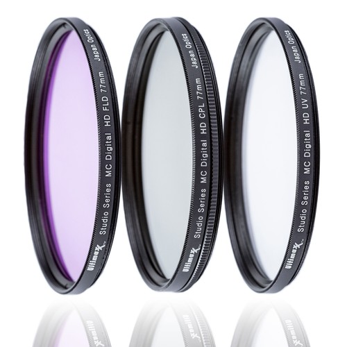 ULTIMAXX 3 Piece Multi Coated HD Filter Kit (UV, CPL, FLD) for Canon Nikon Sony - Picture 8 of 19