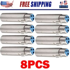 8x XLR 3-Pole Female to Male Adapter XLR Male to Female Microphone Audio Adapter