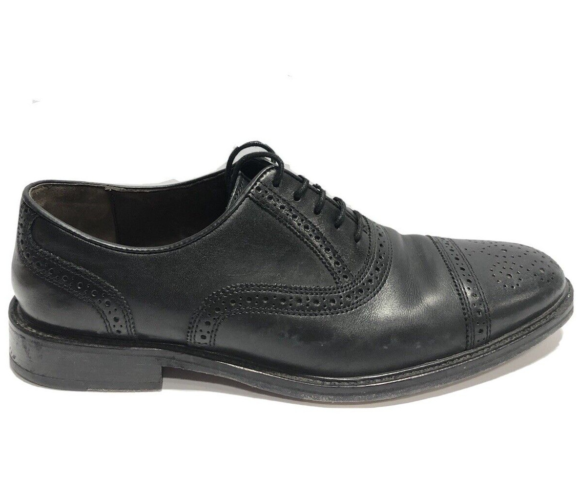 Johnston & Murphy Mens Daley Black Full Grain Oxford Dress  display picture 2