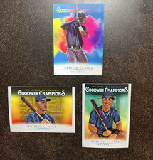 (3) Roberto Campos 2021 Goodwin Splash of Color 3D Lenticular #LS-RC + 2 Base