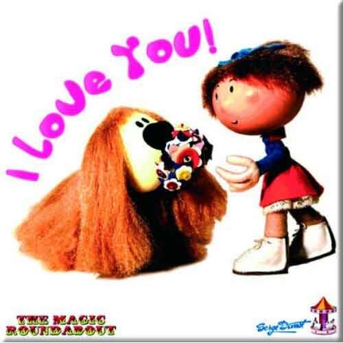 OFFICIAL THE MAGIC ROUNDABOUT DOUGAL & FLORENCE 1960s 70s RETRO TV FRIDGE MAGNET