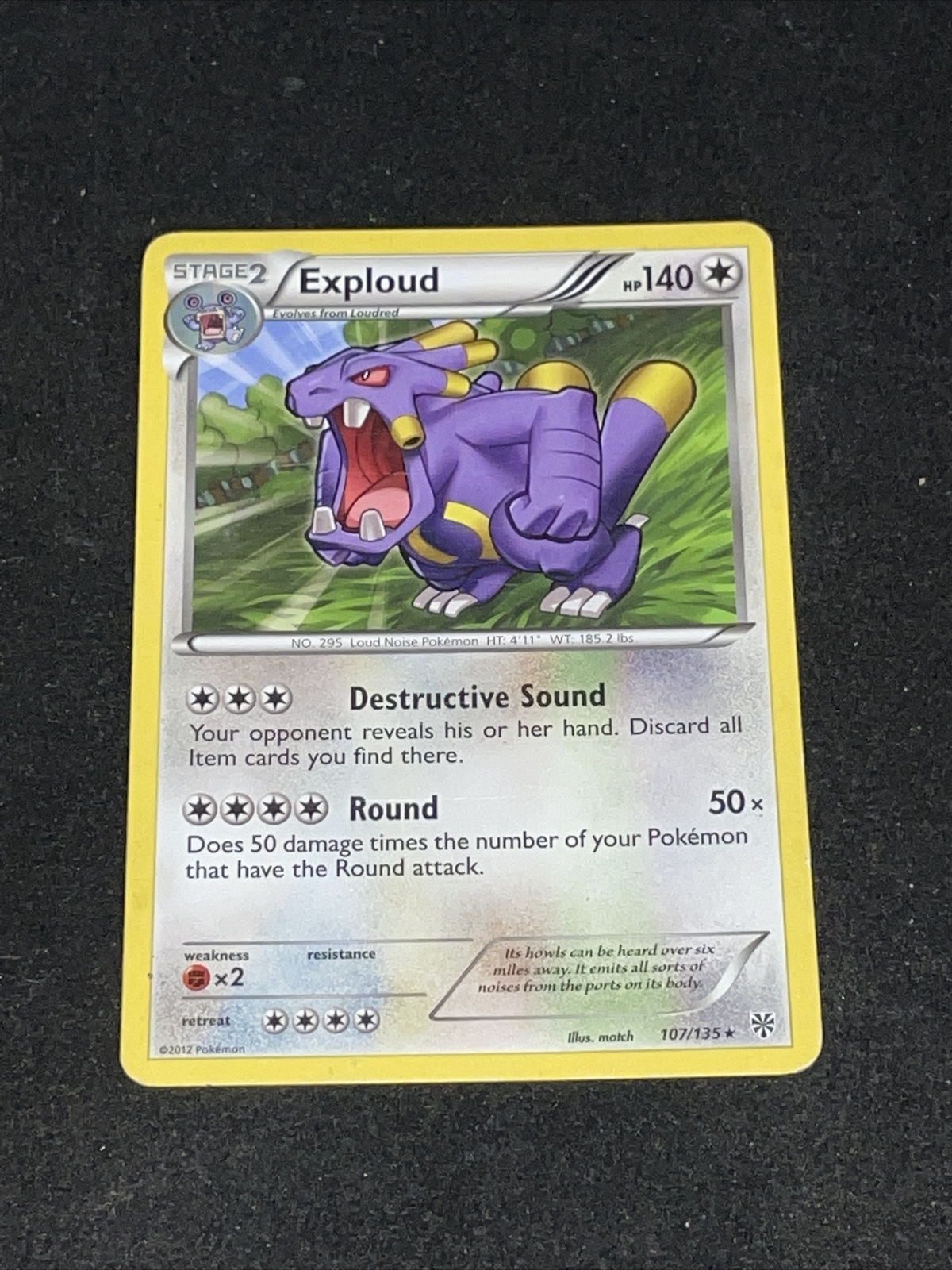 Pokemon Rare Exploud Plasma Storm #107/135