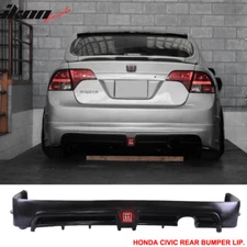 Fits 06-11 Civic 4Dr Sedan Rear Bumper Lip Spoiler With LED 3RD Brake Lights