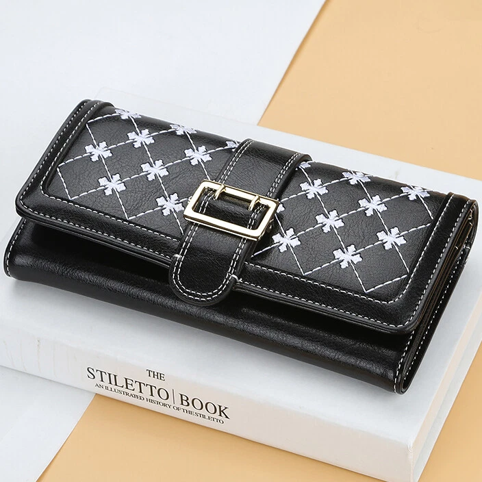 Women's snap clutch wallet sale