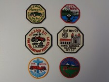 Lot of 6 embroidered patches MK MG GOF 1971, 1972, 1973, 1974 racing events