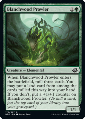 x1 Blanchwood Prowler BRO MTG 172/287 COMMON M/NM 1x