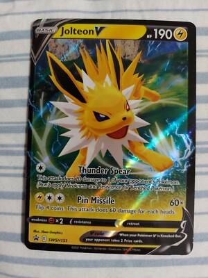 Jolteon V SWSH151 NM Holo Foil Promo Rare Pokemon Card | eBay