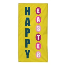 Vertical Vinyl Banner Multiple Sizes Happy Easter Eggs B Holidays and Occasions