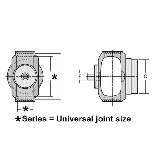 3-28-3281 Driveshaft Ball Stud Tube Weld Yoke 1350 Series 2.500" x .095" - Picture 2 of 3