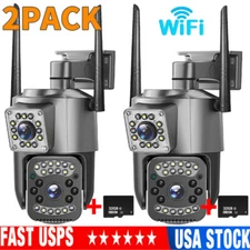 Dual Lens HD 1080P WiFi IP Camera Wireless Outdoor CCTV PTZ Home Security IR Cam