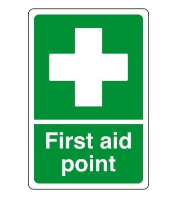 Erste Hilfe Punkt - Sicherheitsschild - AED Schild, Erste Hilfe Aufkleber, Erste Hilfe Set - f