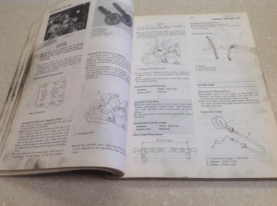 Руководство по обслуживанию мотоцикла Kawasaki 1986 Ninja250R, GPZ250R 99924-1066-01 от оригинального производителя - Изображение 2 из 4